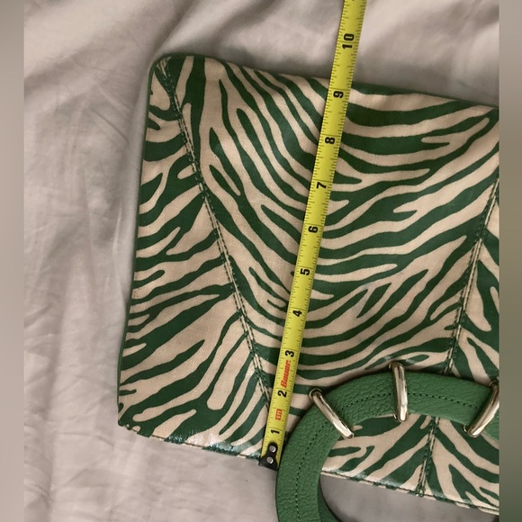 y2k 2000’s vintage Kate Spade satchel purse handbag green zebra animal print - Picture 9 of 11